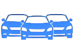 three luxury vehicle